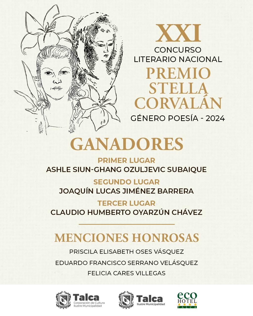 Talca celebra la poesía: Concurso Literario Stella Corvalán anuncia a sus ganadores